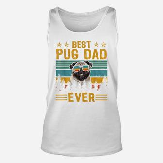 Vintage Retro Best Pug Dad Ever Dog Lover Father's Day Unisex Tank Top | Crazezy CA