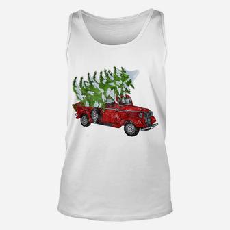 Vintage Wagon Christmas - Tree On Car Xmas Vacation Unisex Tank Top | Crazezy DE