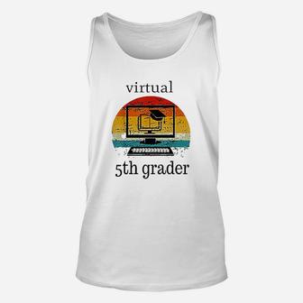 Virtual 5Th Grader Vintage Distance Learning Back To School Unisex Tank Top | Crazezy UK