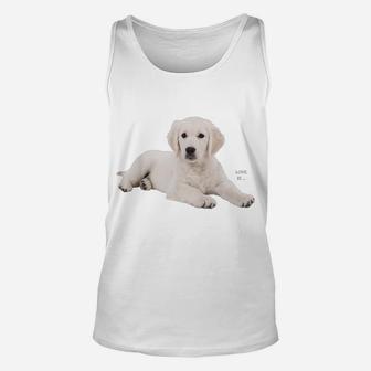 White Labrador Retriever Shirt Yellow Love Lab Mom Dog Dad Unisex Tank Top | Crazezy UK
