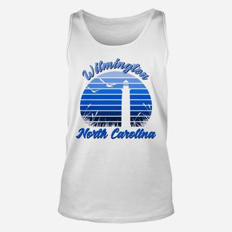 Wilmington Nc, Carolina Blue With Lighthouse And Seagulls Sweatshirt Unisex Tank Top | Crazezy