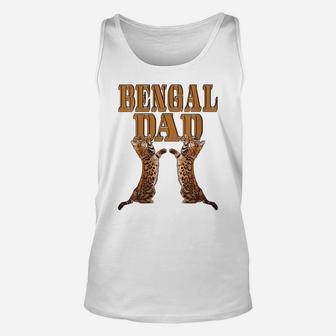 Womens Bengal Cat Dad Father's Day Gift Cat Lovers Present Unisex Tank Top | Crazezy