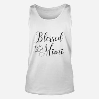 Womens Blessed To Be Called Mimi Grandma Christmas Womens Mothers Day Unisex Tank Top - Thegiftio UK