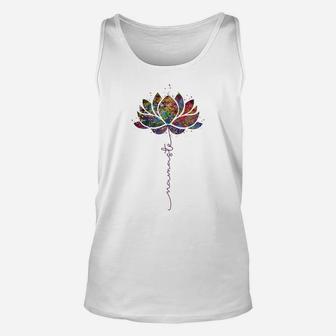 Womens Lotus Flower Namaste Yoga Watercolor Meditation Zen Bohemian Unisex Tank Top | Crazezy