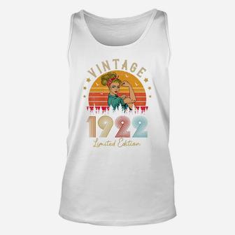 Womens Vintage 1922 Made In 1922 100Th Birthday Women 100 Years Old Unisex Tank Top | Crazezy AU