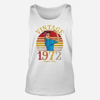 Womens Vintage 1972 Made In 1972 49Th Birthday Women 49 Years Old Unisex Tank Top | Crazezy