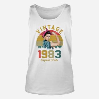 Womens Vintage 1983 Made In 1983 39Th Birthday Women 39 Years Old Unisex Tank Top | Crazezy CA
