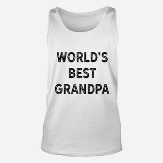 Worlds Best Grandpa Unisex Tank Top | Crazezy