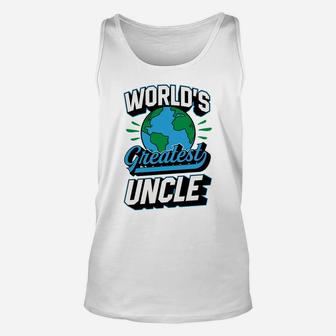 World's Greatest Uncle Planet Earth Multicolor Sweatshirt Unisex Tank Top | Crazezy UK