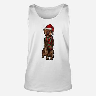 Xmas Wirehaired Pointing Griffon Santa Claus Ugly Christmas Sweatshirt Unisex Tank Top | Crazezy