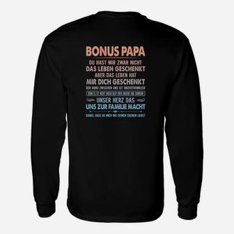 Bonus Papa Langarmshirts, Liebevolle Botschaft für Stiefvater - Seseable