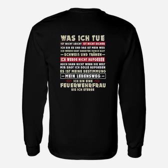 Feuerwehrfrau Stolz Langarmshirts, Leidenschaft Berufsfeuerwehr Motiv - Seseable