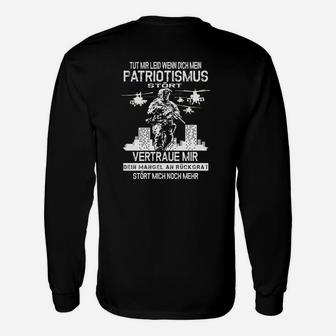 Schwarzes Herren Langarmshirts Patriotismus-Motiv & Spruch, Deutschland-Liebe - Seseable