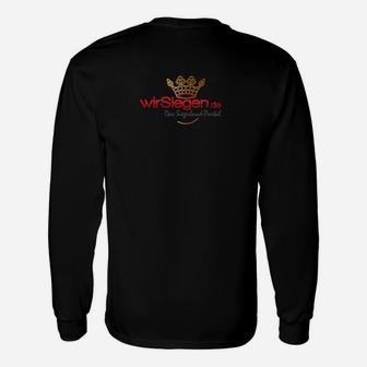 Schwarzes Langarmshirts mit wirSiegen.de Logo, Siegerland-Portal Design - Seseable