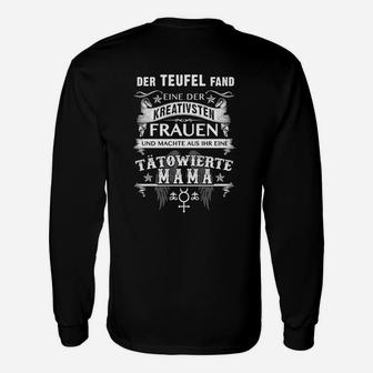 Teufel Fand Tätowierte Mama Langarmshirts - Seseable