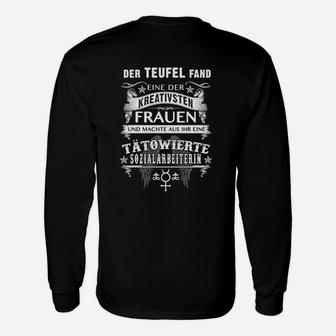 Teufel Fand Tätowierte Sozialarbeiterin Langarmshirts - Seseable