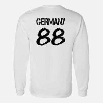 Deutschland 88 Schwarz Rücken- Langarmshirts - Seseable