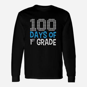 100 Days Of First Grade Soccer Sport 100th Day Of School Long Sleeve T-Shirt - Thegiftio UK