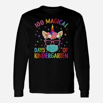 100 Magical Days Of Kindergarten School Unicorn Long Sleeve T-Shirt