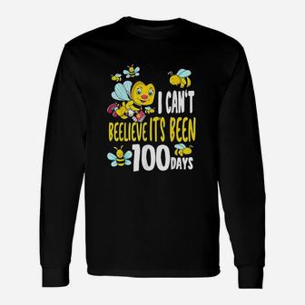 100 School Days 100th Day Of School 2021 Bee Honey Student Long Sleeve T-Shirt - Thegiftio UK