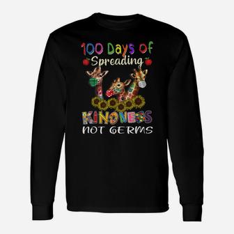 100Th Day Of School 100 Days Of Spreading Kindness Not Germs Unisex Long Sleeve | Crazezy AU