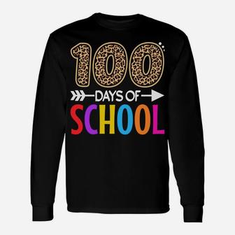 100Th Day Of School Teacher Child Gifts 100 Days Of School Unisex Long Sleeve | Crazezy DE
