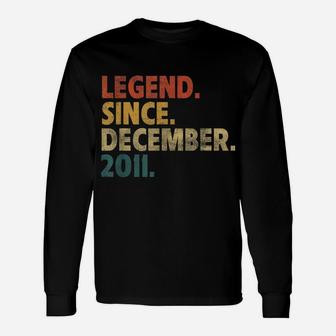 10Th Birthday Gift Funny Vintage Legend Since December 2011 Unisex Long Sleeve | Crazezy