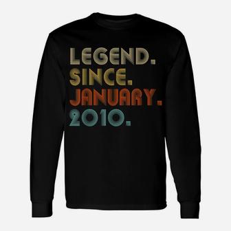 12 Year Old Legend Since January 2010 Gifts 12Th Birthday Unisex Long Sleeve | Crazezy