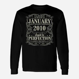 12Th Birthday Gift Perfection Aged January 2010 12 Years Old Unisex Long Sleeve | Crazezy DE