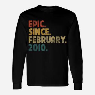 12Th Birthday Gifts Funny Vintage Epic Since February 2010 Unisex Long Sleeve | Crazezy