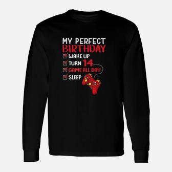 14Th Perfect Birthday Gamer Gaming Unisex Long Sleeve | Crazezy CA