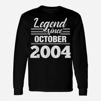 15Th Birthday Gift Legend Since October 2004 Unisex Long Sleeve | Crazezy