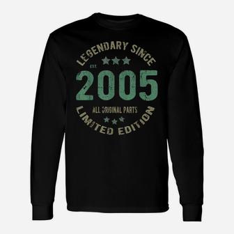 16 Years Old Bday Legend Since 2005 - Vintage 16Th Birthday Unisex Long Sleeve | Crazezy