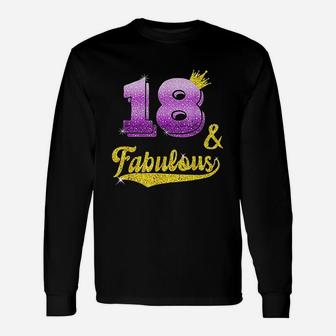 18 And Fabulous 18 Years Old Long Sleeve T-Shirt - Thegiftio UK