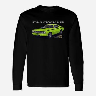 1970 Plymouth Duster Two Sided Long Sleeve T-Shirt - Thegiftio UK