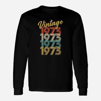 1973 Vintage Distressed 80S Retro Unisex Long Sleeve | Crazezy