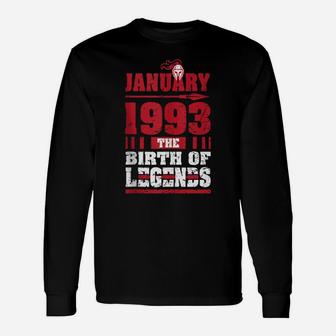 1993 The Birth Of Legends 27 Years Old 27Th Birthday Gifts Unisex Long Sleeve | Crazezy
