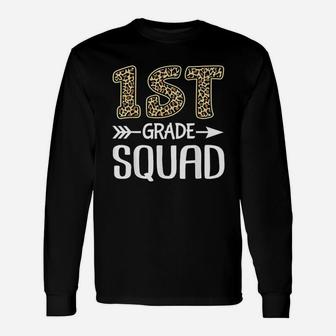 1St Grade Squad Leopard First Grade Teacher Student Unisex Long Sleeve | Crazezy