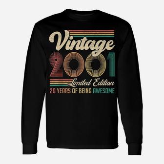20 Years Old 20Th Birthday Gift Born In 2001 Gifts Men Women Unisex Long Sleeve | Crazezy