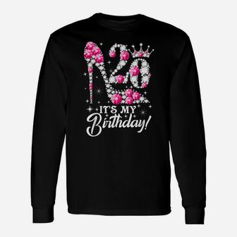 20 Years Old It's My 20Th Birthday Funny Pink Diamond Shoes Unisex Long Sleeve | Crazezy AU