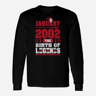2002 The Birth Of Legends Fun Gift For 18 Yrs Years Old 18Th Unisex Long Sleeve | Crazezy AU