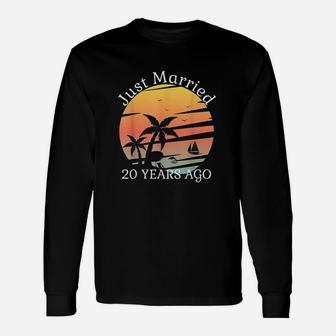 20Th Wedding Anniversary Cruise Just Married 20 Years Gift Unisex Long Sleeve | Crazezy DE