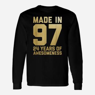 24Th Birthday Gift Men Women 24 Year Old Daughter Son 1997 Unisex Long Sleeve | Crazezy