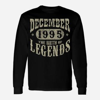 25 Years 25Th Birthday Gift December 1995 Birth Of Legend Unisex Long Sleeve | Crazezy AU