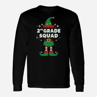 2Nd Grade Elf Squad Merry Xmas Teacher Student Gift Second Unisex Long Sleeve | Crazezy CA