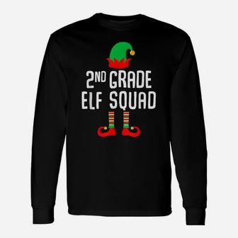 2Nd Grade Squad Elf Shirt Second Grade Matching Christmas Unisex Long Sleeve | Crazezy CA