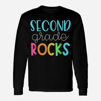 2Nd Teacher Team Shirts - Second Grade Rocks Unisex Long Sleeve | Crazezy