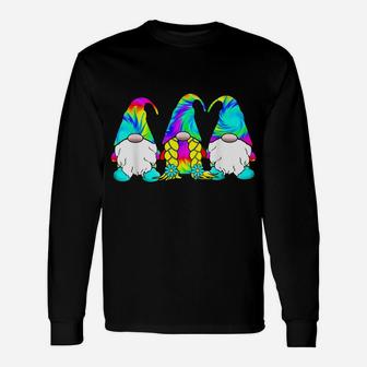 3 Hippie Gnomes Tie Dye Hat Retro Peace Groovy Psychedelic Unisex Long Sleeve | Crazezy DE