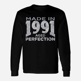 30Th Birthday Gift Made In 1991 Aged To Perfection Unisex Long Sleeve | Crazezy DE