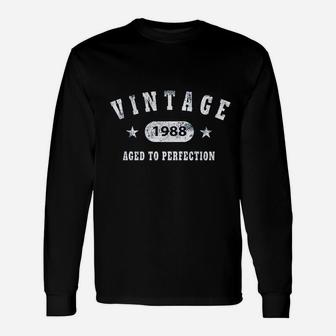 33Rd Birthday For Men Vintage 1988 Aged To Perfection Unisex Long Sleeve | Crazezy CA